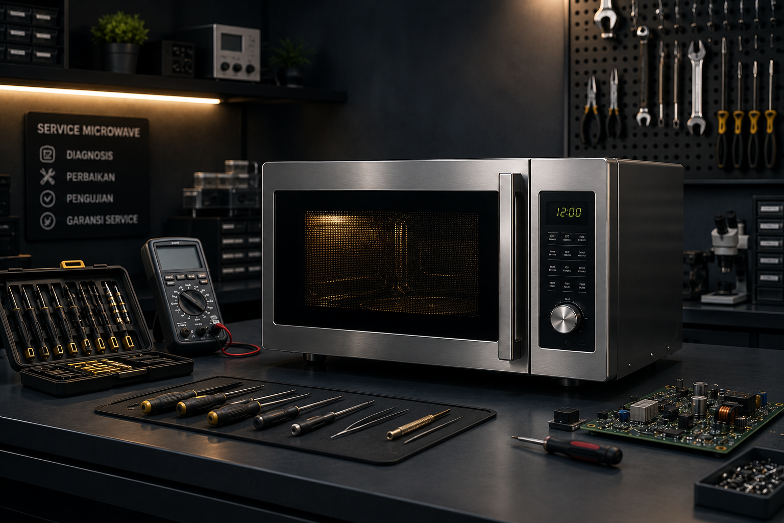 Teknisi service microwave profesional